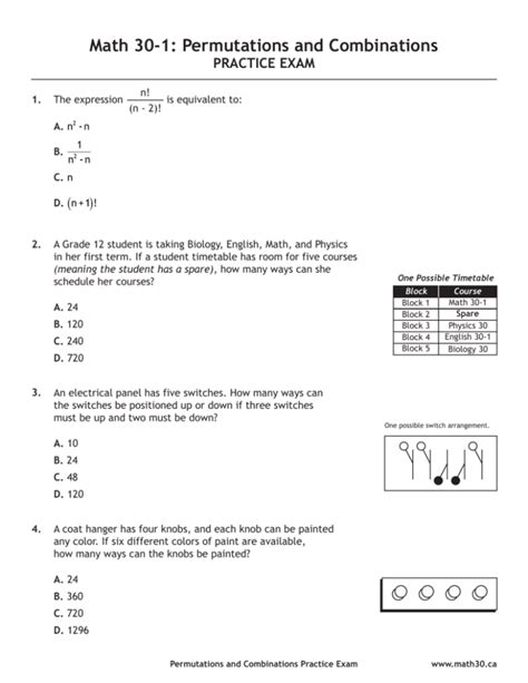 Combinations (practice) .